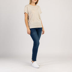 T-SHIRT DA DONNA IN COTONE A MANICHE CORTE CON FANTASIA - TEEZY