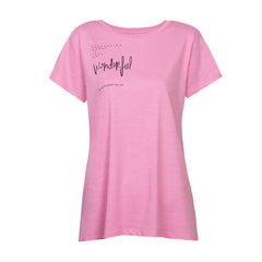 T-SHIRT DA DONNA IN COTONE A MANICHE CORTE CON STAMPA - INSPIRA