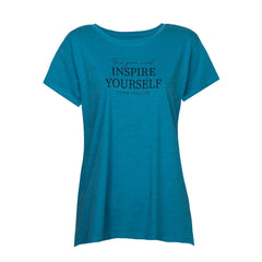 T-SHIRT DA DONNA IN COTONE A MANICHE CORTE CON STAMPA - INSPIRA