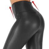 FIERCEFLEX™ - LEGGINGS IN ECOPELLE CON INTERNO FELPATO