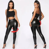 FIERCEFLEX™ - LEGGINGS IN ECOPELLE CON INTERNO FELPATO
