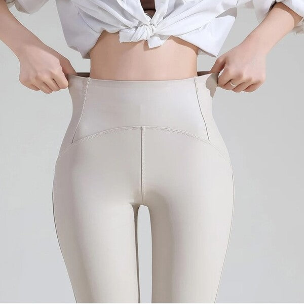 FIERCEFLEX™ - LEGGINGS IN ECOPELLE CON INTERNO FELPATO