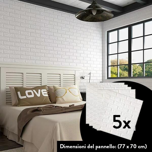 BRICKWALL® – 3D CARTA DA PARETI AUTOADESIVA (77 cm x 70 cm)